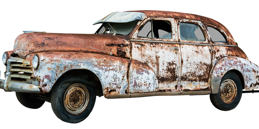 vieille voiture sale