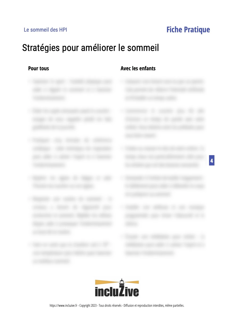 incluZiveLesommeildesHPIp incluZive HPI