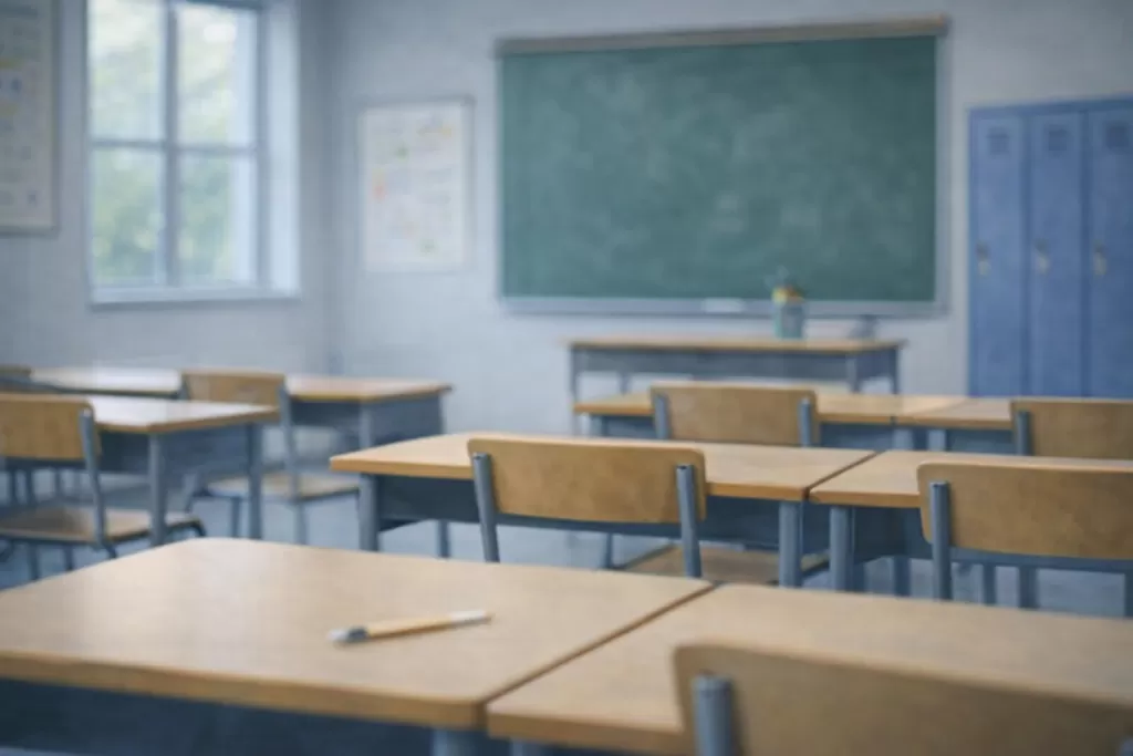 Une salle de classe pour illustrer l'orientation des élèves HPI