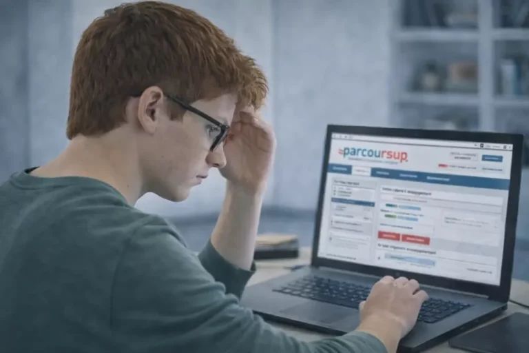 Un jeune HPI esrt perdu devant Parcoursup sur son ordinateur